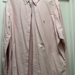 Polo Ralph Lauren Pink Striped Button Down Shirt
